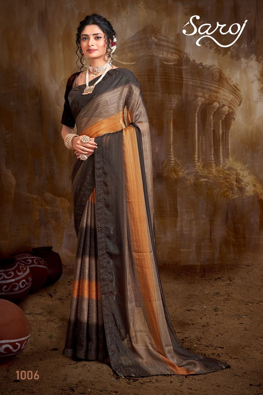 Saroj Wonderful Swarovski Designer Sarees Catalog
